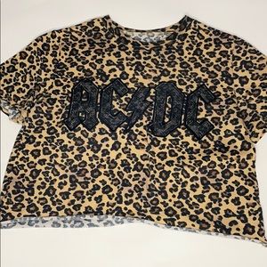 AC/DC CHEETAH PRINT CROP TOP
